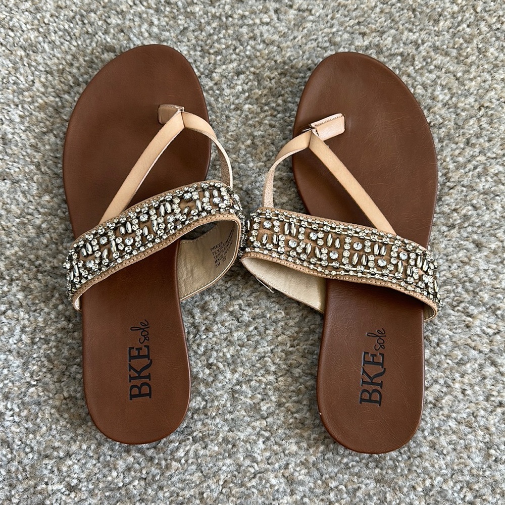 BKE Sole Jeweled Sandal/Flip flop
